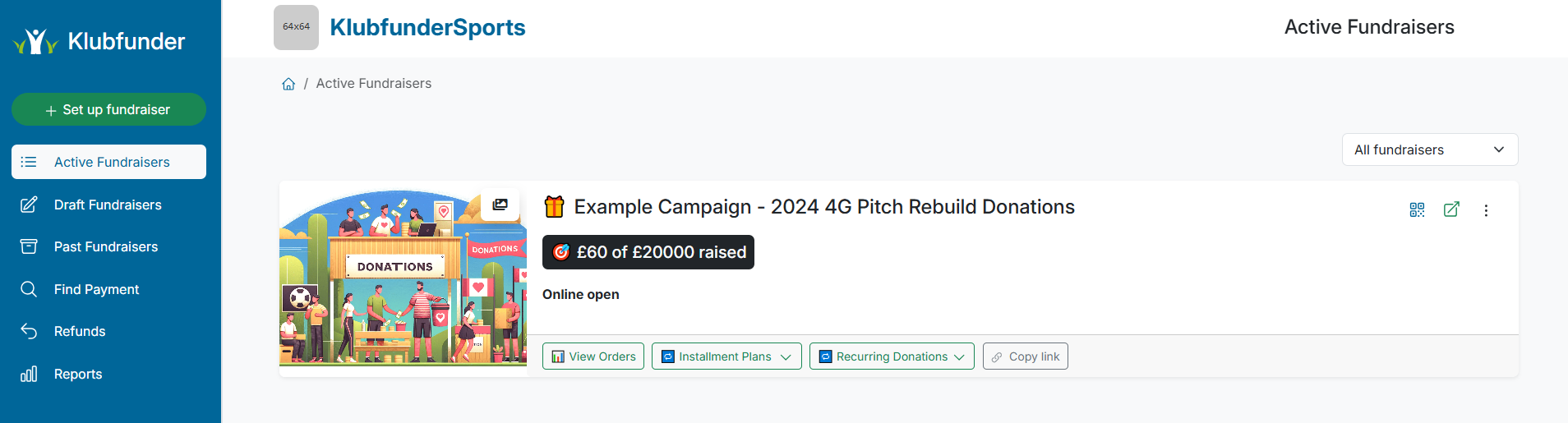 Active Fundraisers