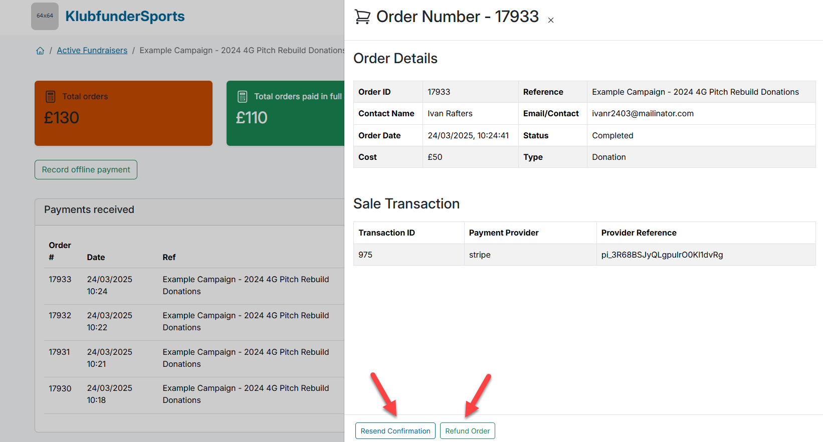Refund or Resend