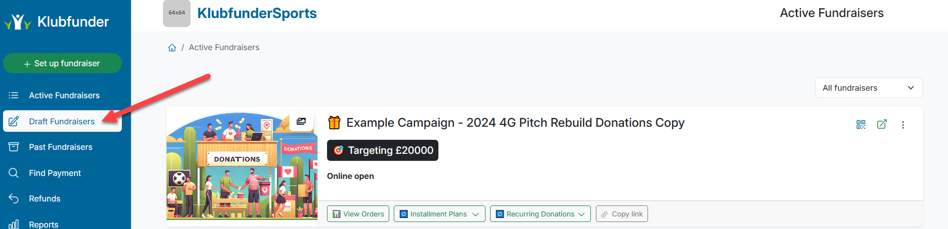 Draft Fundraisers