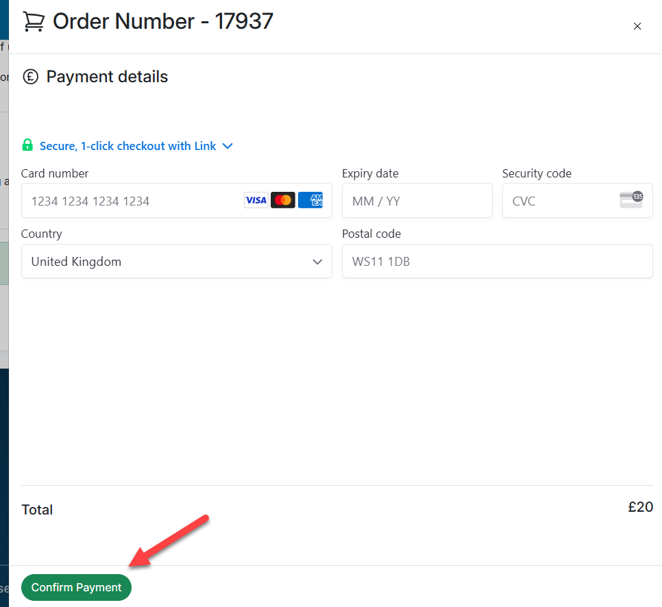 Payment Screen