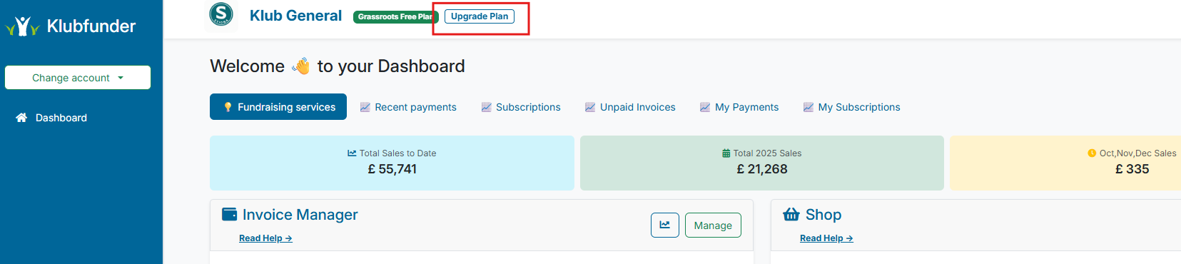 Club Header Upgrade Screenshot