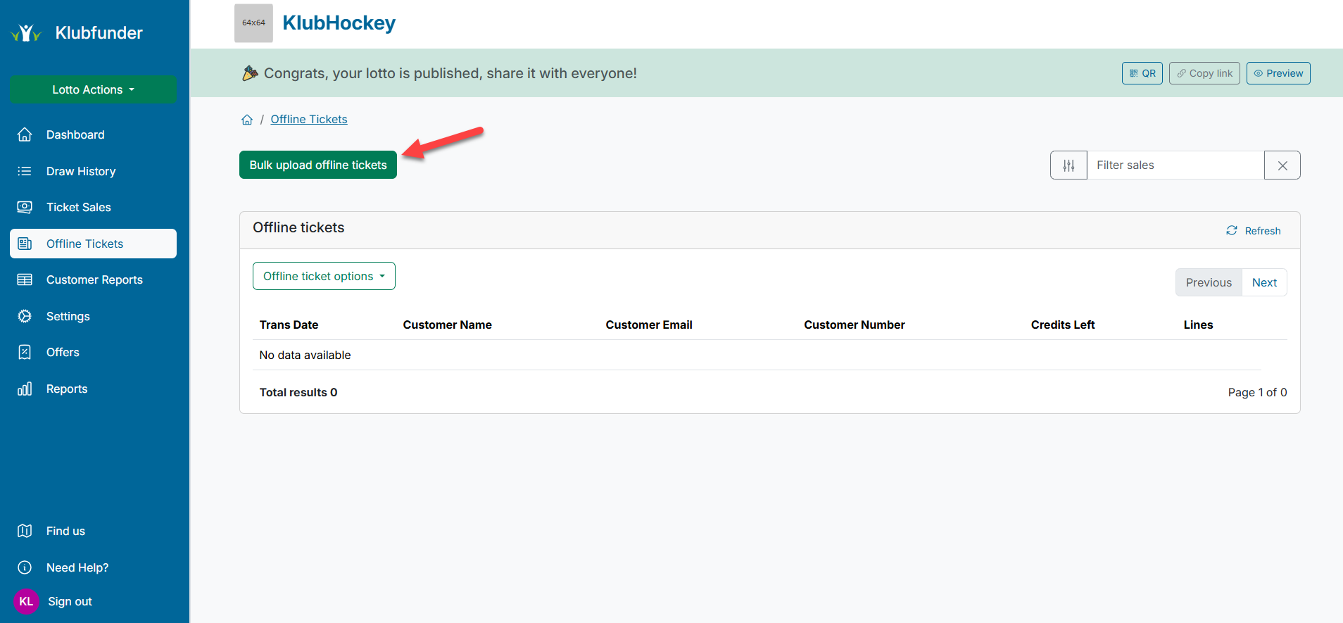Bulk Upload Button