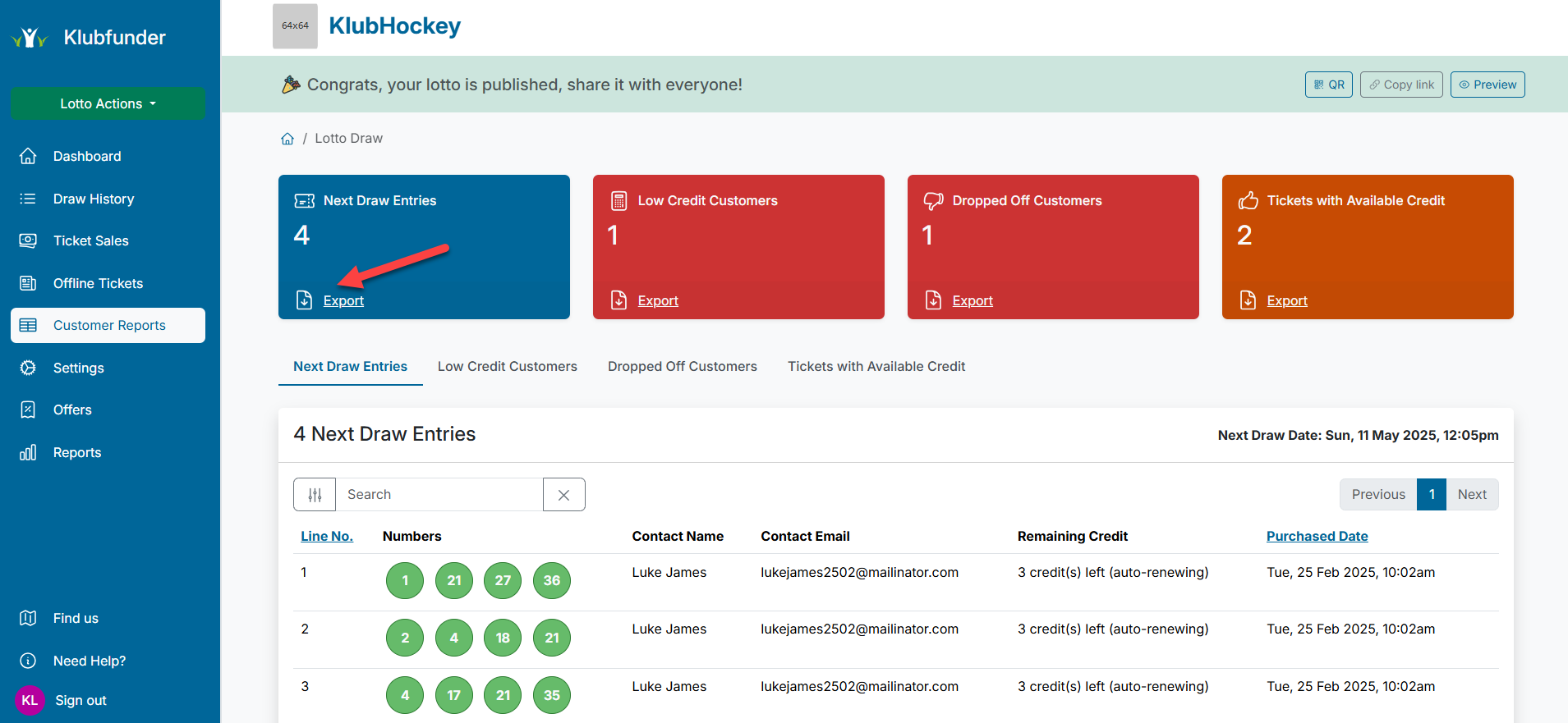 Download CSV Button