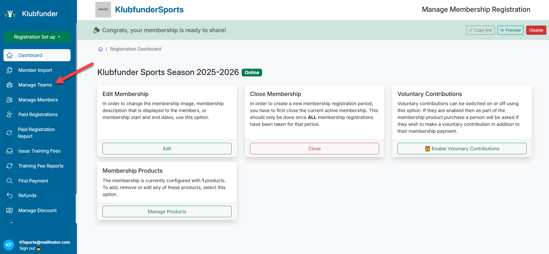Manage Teams