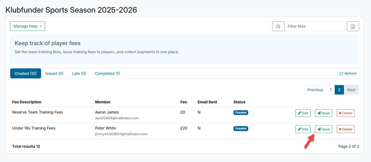 Instalments