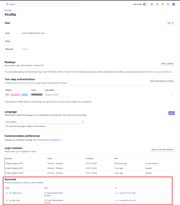 View Accounts