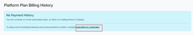 Billing History Overview